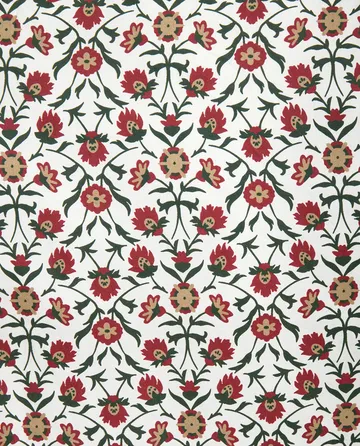 花柄 コットンサテン 枕カバー 50x60 cm - White-red-green-beige - Lexington | レキシントン