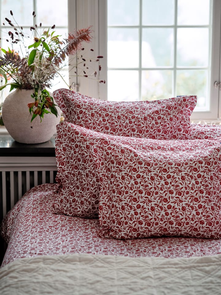 花柄 コットンサテン 枕カバー 50x60 cm, White-red Lexington | レキシントン