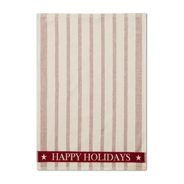 ストライプコットン テリージャガード ティータオル 50x70 cm - Beige-red - Lexington | レキシントン
