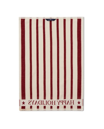 ストライプコットン テリージャガード ティータオル 50x70 cm - Beige-red - Lexington | レキシントン