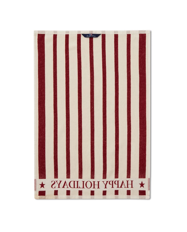 ストライプコットン テリージャガード ティータオル 50x70 cm, Beige-red Lexington | レキシントン