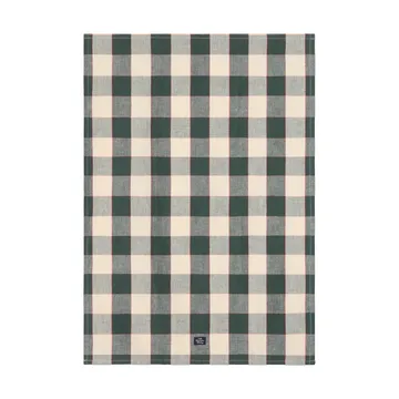 チェック リネン/コットン キッチンタオル 50x70 cm - Green-light beige-red - Lexington | レキシントン