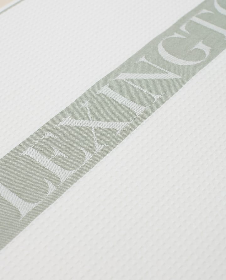 オーガニックコットン ワッフルロゴキッチンタオル 50x70 cm - White-green-beige - Lexington | レキシントン