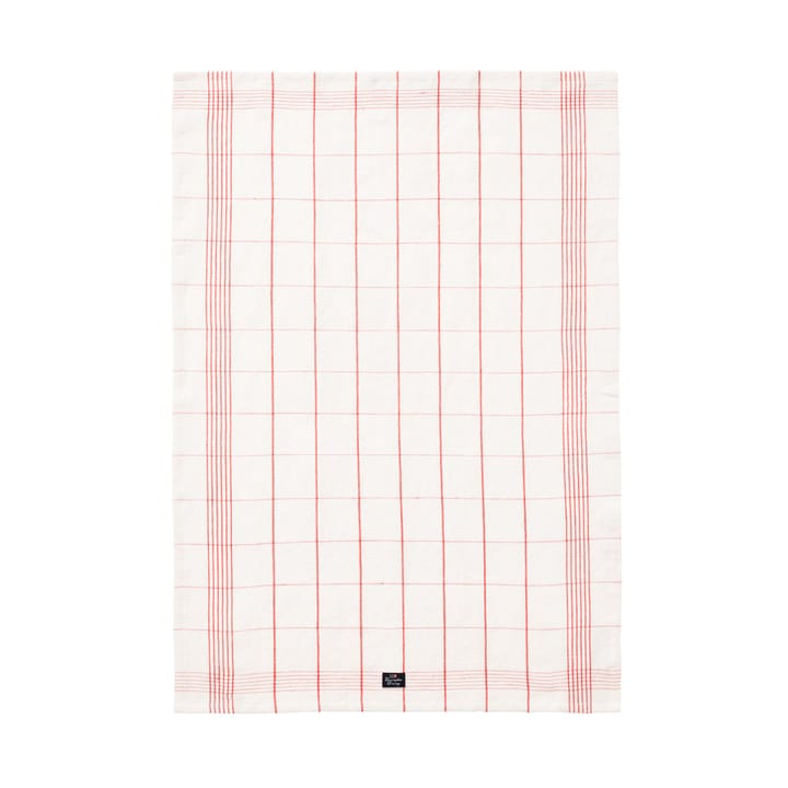 チェック リネン/コットン キッチンタオル 50x70 cm, White-red Lexington | レキシントン