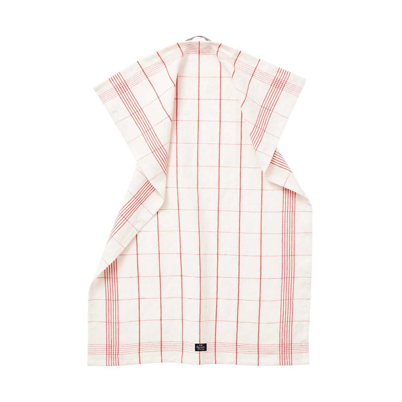 チェック リネン/コットン キッチンタオル 50x70 cm, White-red Lexington | レキシントン