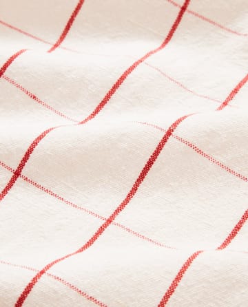 チェック リネン/コットン キッチンタオル 50x70 cm - White-red - Lexington | レキシントン