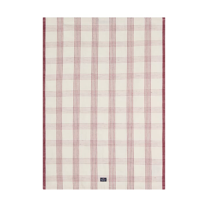 チェック リネン/コットン キッチンタオル 50x70 cm - White-red - Lexington | レキシントン