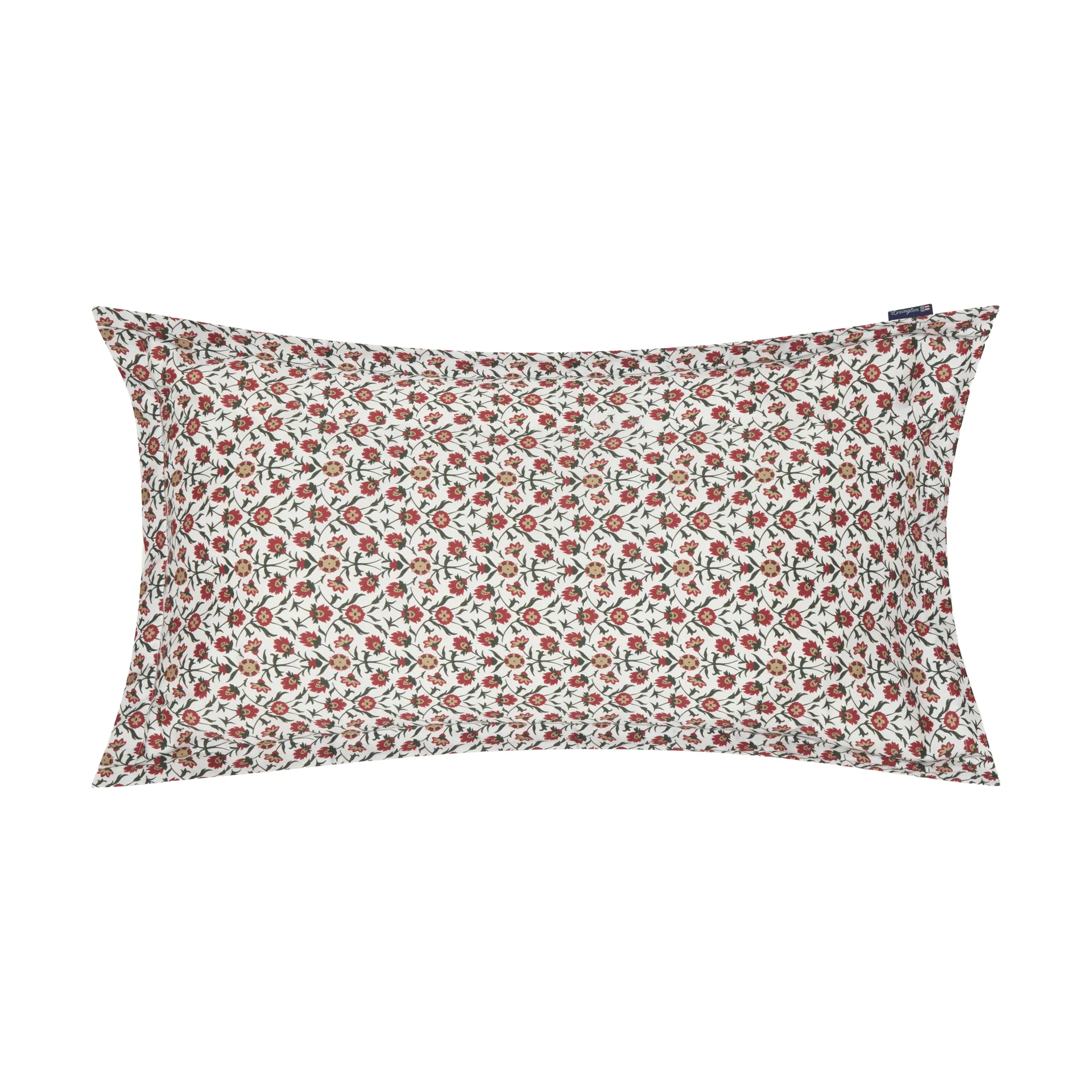 フラワー柄 コットンサテン 枕カバー 50x90 cm, White-red-green-beige Lexington | レキシントン