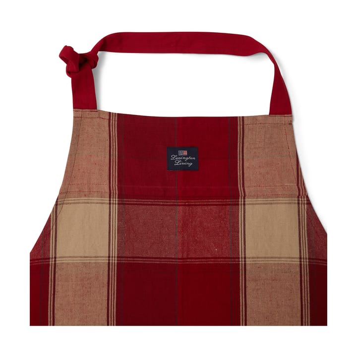 チェック リネ��ンコットンエプロン 80x105 cm, Red-beige Lexington | レキシントン
