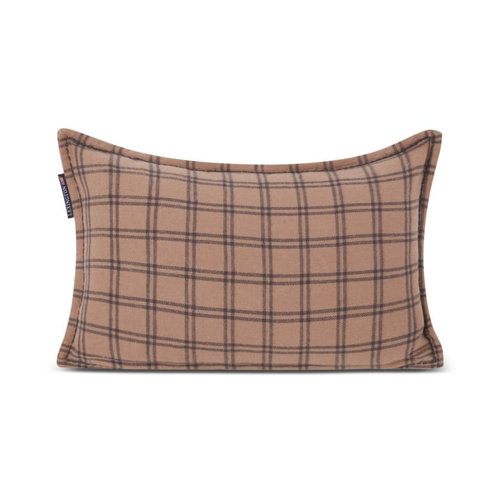After Ski チェック コットン フランネル クッション 30x50 cm, Beige-dark grey Lexington | レキシントン