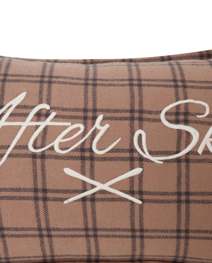 After Ski チェック コットン フランネル クッション 30x50 cm, Beige-dark grey Lexington | レキシントン