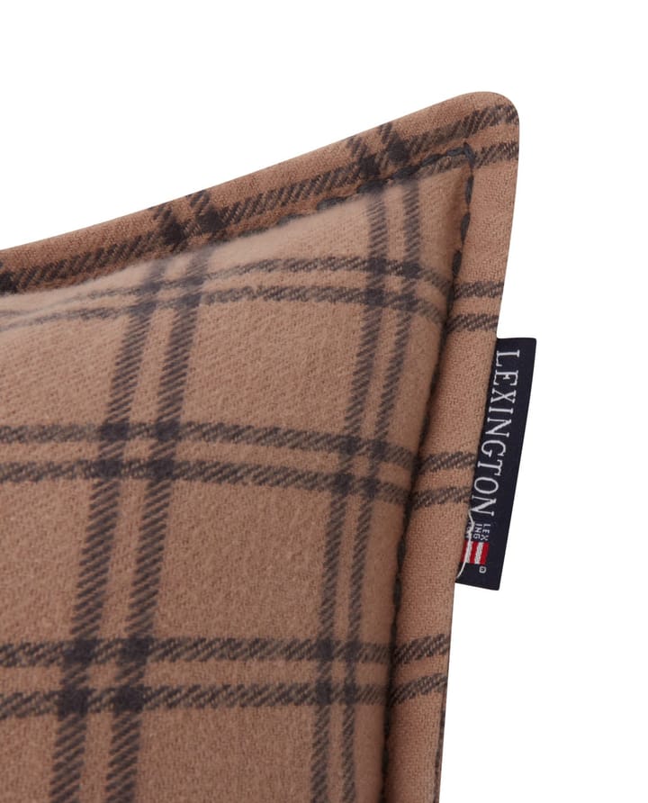 After Ski チェック コットン フランネル クッション 30x50 cm, Beige-dark grey Lexington | レキシントン