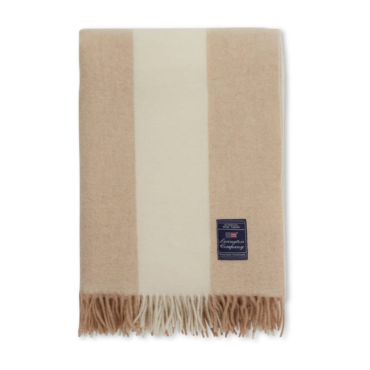 Block ストライプ リサイクルウールスロー 130x170 cm, Oat-White Lexington | レキシントン