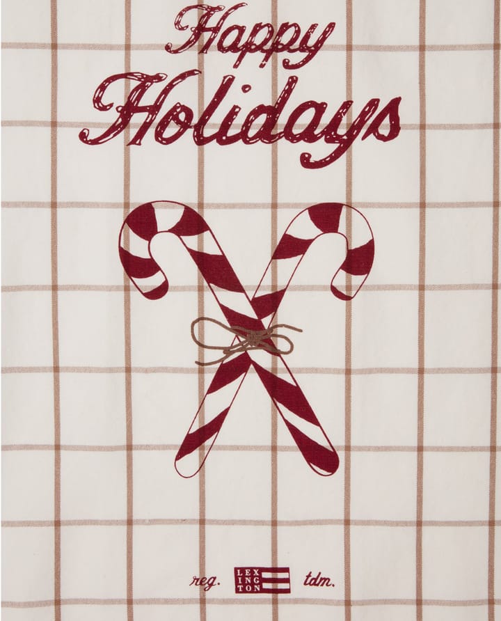 Candy Cane オーガニックコットン キッチンタオル 50x70 cm, White-beige-grey Lexington | レキシントン