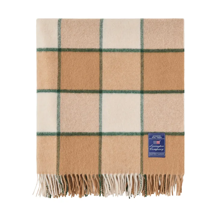 Checked リサイクルウールスロー 130x170 cm - Beige-light beige-green - Lexington | レキシントン
