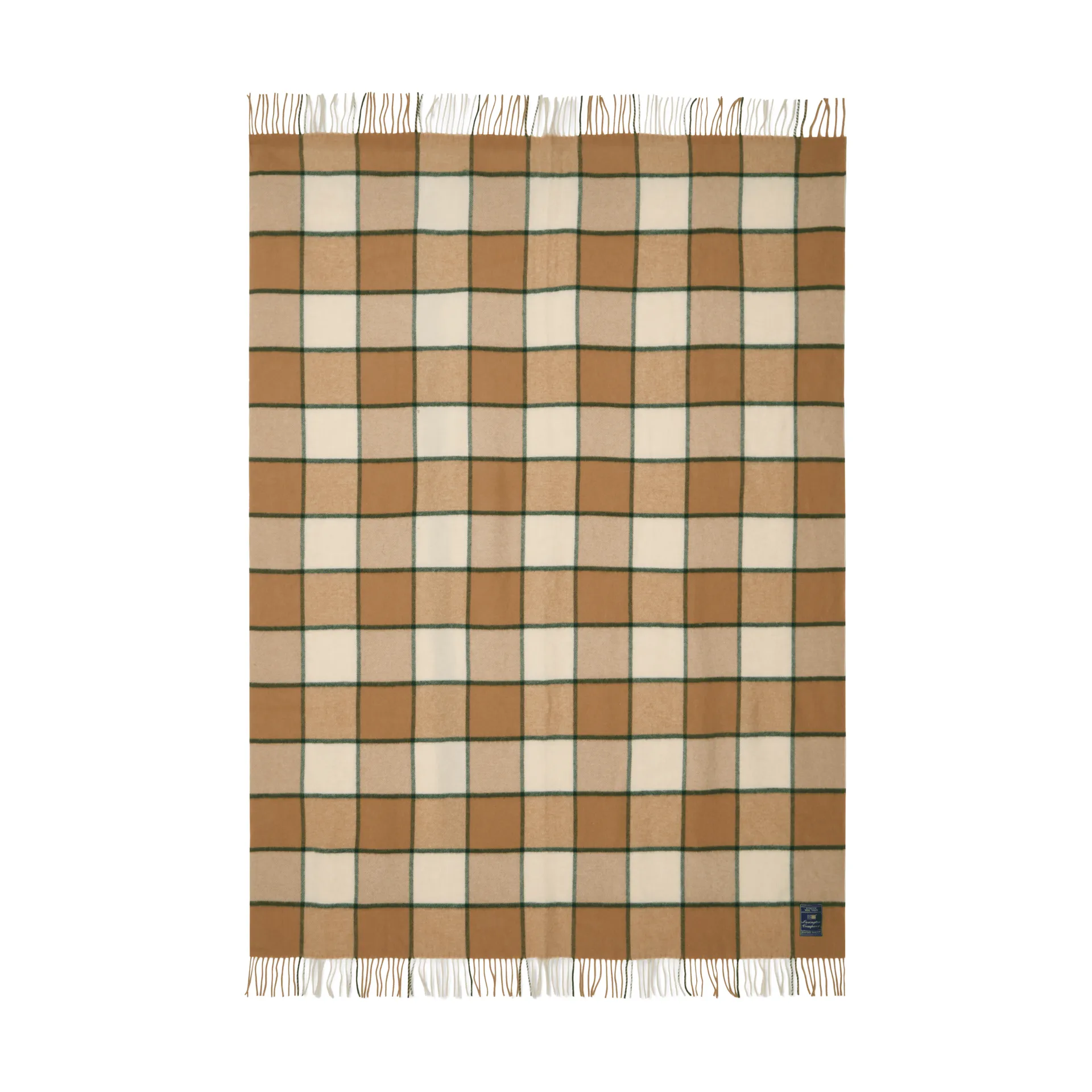 Checked リサイクルウールスロー 130x170 cm, Beige-light beige-green Lexington | レキシントン