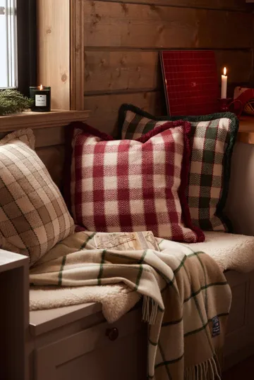 Checked リサイクルウールスロー 130x170 cm - Beige-light beige-green - Lexington | レキシントン