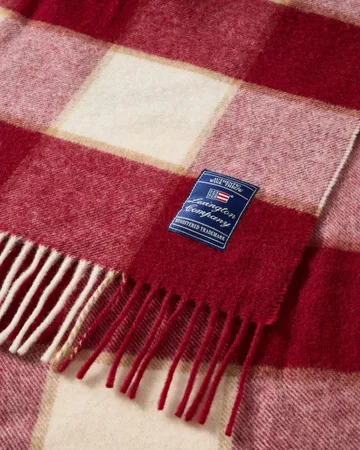 Checked リサイクルウールスロー 130x170 cm - Red-Light beige-beige - Lexington | レキシントン