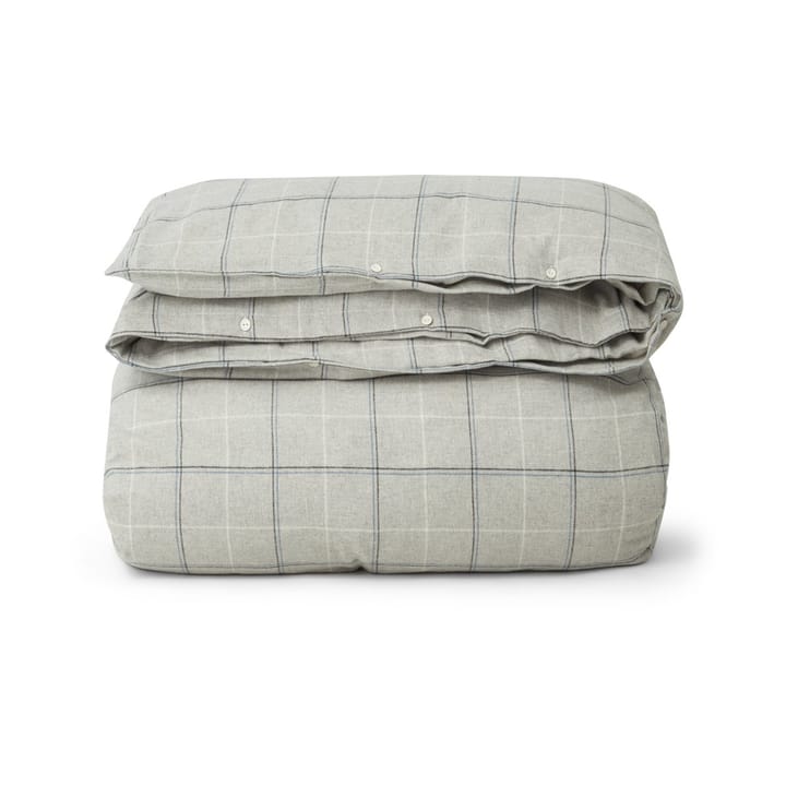 Checked Cotton フランネル デュベカバー 150x210 cm, Light grey-dove Lexington | レキシントン