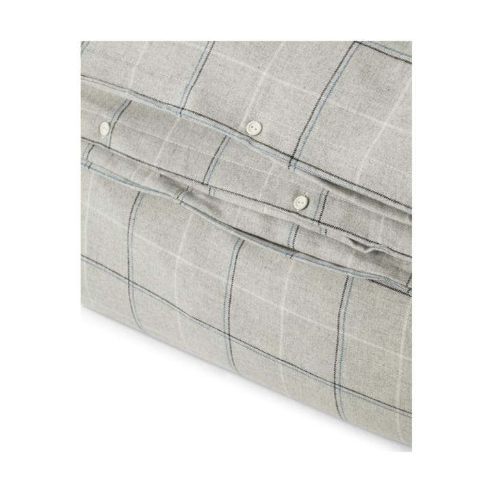 Checked Cotton フランネル デュベカバー 150x210 cm, Light grey-dove Lexington | レキシントン