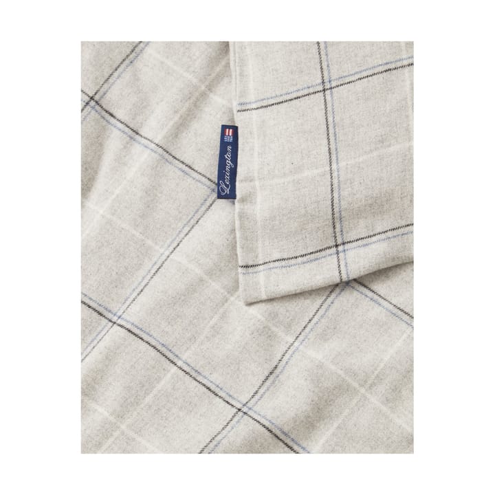 Checked Cotton フランネル デュベカバー 150x210 cm, Light grey-dove Lexington | レキシントン