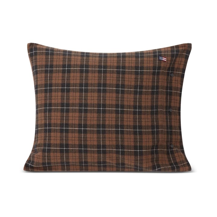 Checked Cotton フランネル ピローケース 50x60 cm - Brown-dark grey - Lexington | レキシントン