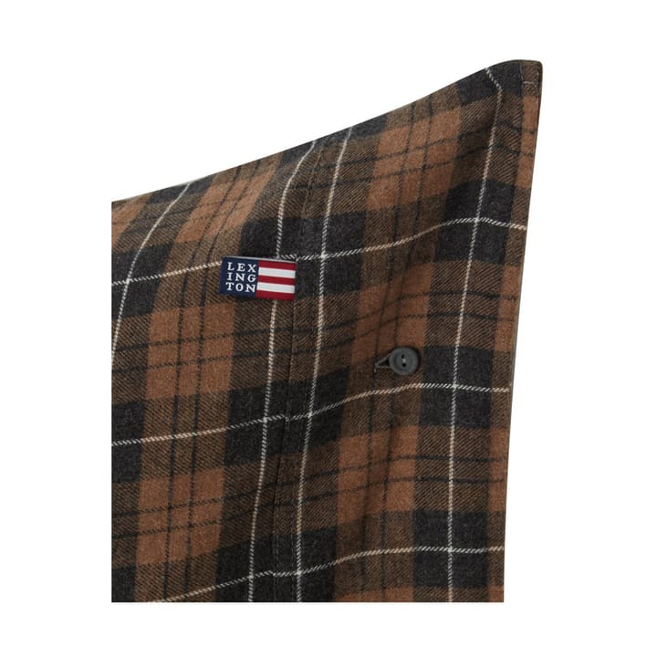 Checked Cotton フランネル ピローケース 50x60 cm, Brown-dark grey Lexington | レキシントン