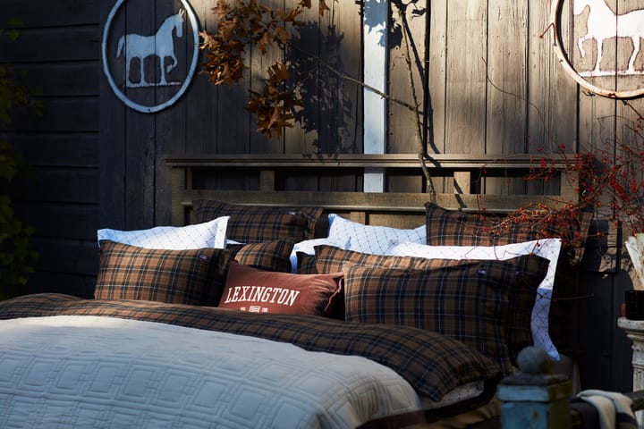 Checked Cotton フランネル ピローケース 50x60 cm, Brown-dark grey Lexington | レキシントン