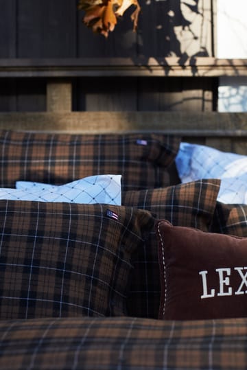 Checked Cotton フランネル ピローケース 50x60 cm - Brown-dark grey - Lexington | レキシントン