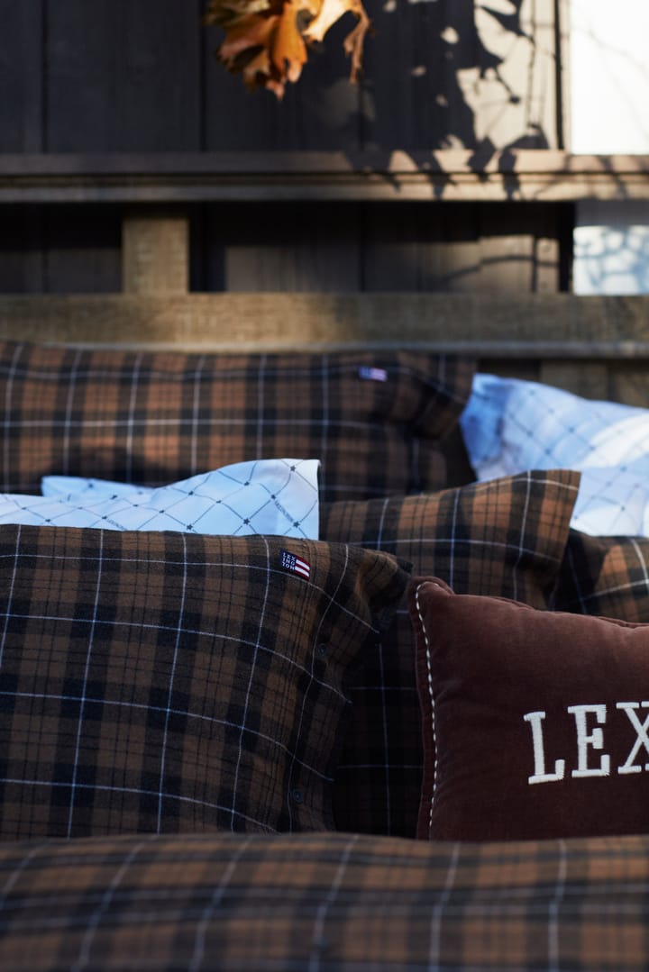 Checked Cotton フランネル ピローケース 50x60 cm, Brown-dark grey Lexington | レキシントン