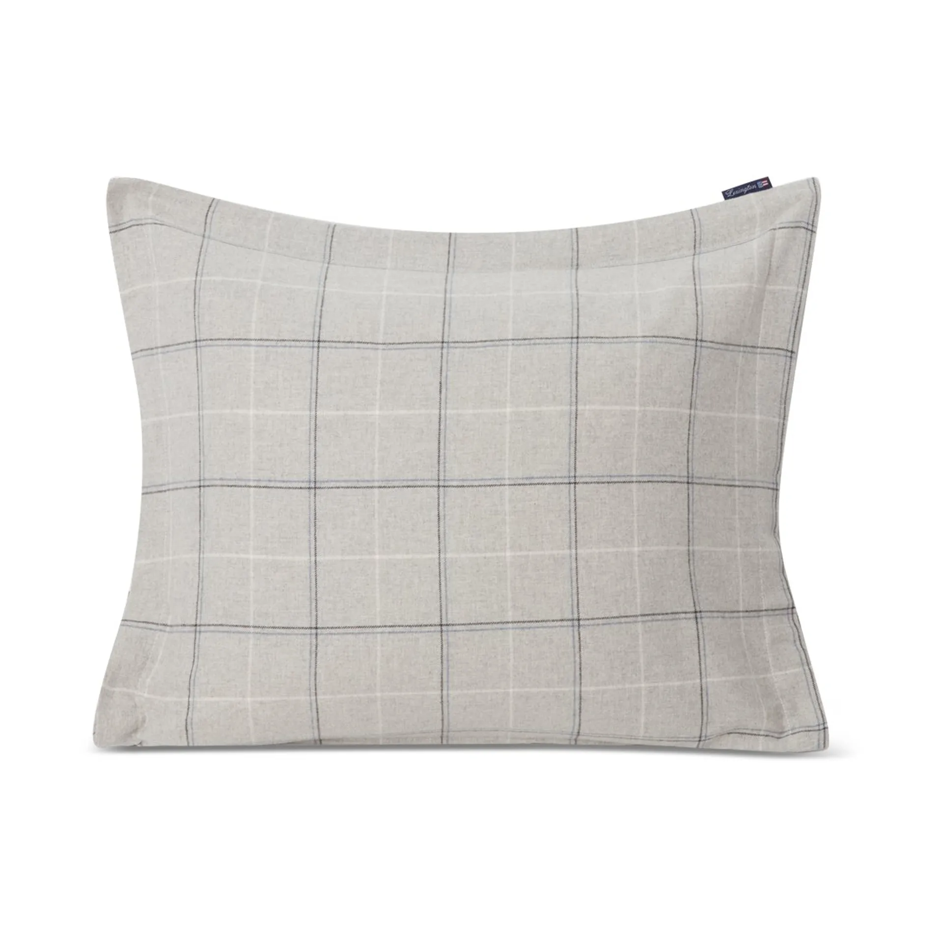 Checked Cotton フランネル ピローケース 50x60 cm, Light grey-dove Lexington | レキシントン