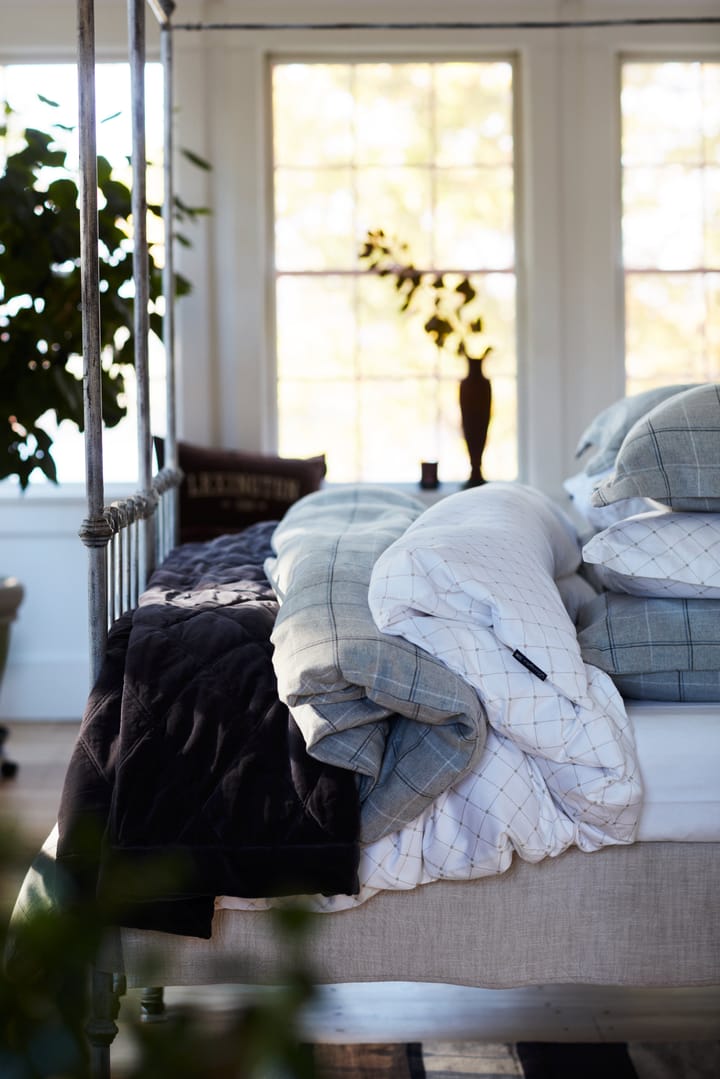 Checked Cotton フランネル ピローケース 50x60 cm, Light grey-dove Lexington | レキシントン
