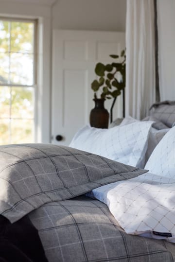 Checked Cotton フランネル ピローケース 50x60 cm - Light grey-dove - Lexington | レキシントン