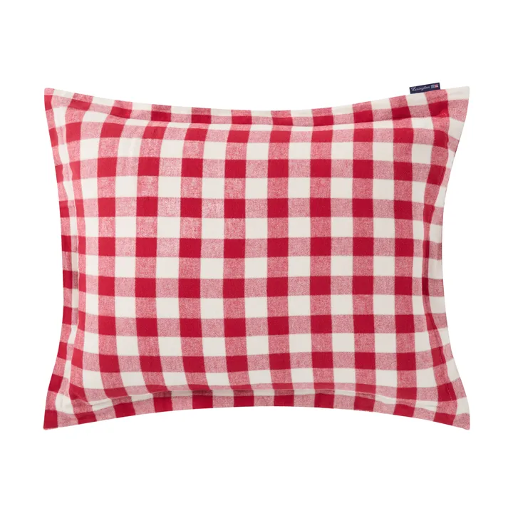 Checked Cotton フランネル ピローケース 50x60 cm - Red-light beige - Lexington | レキシントン