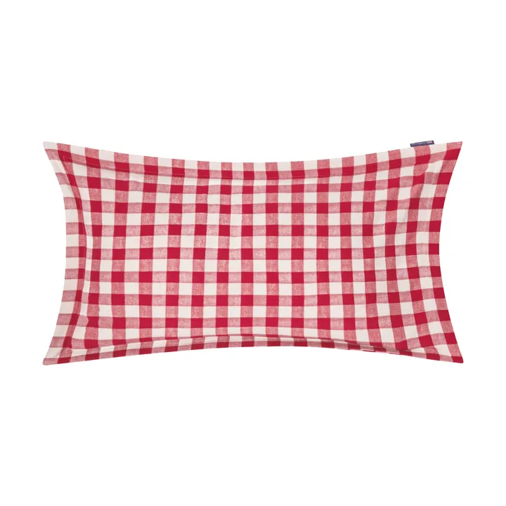 Checked Cotton Flannel 枕カバー 50x90 cm - Red-light beige - Lexington | レキシントン