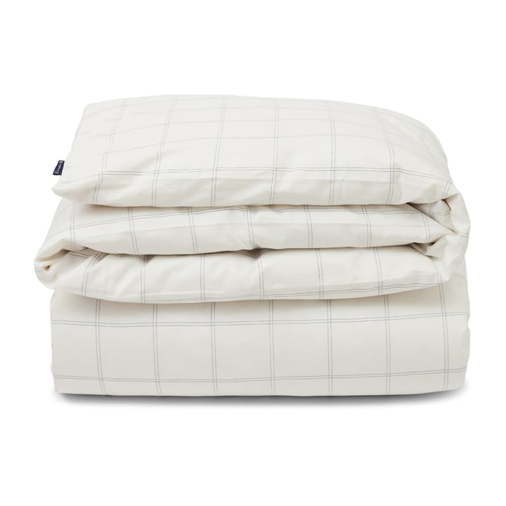 Checked デュベカバー cotton-lyocell 150x210 cm - Off white-dark blue - Lexington | レキシントン