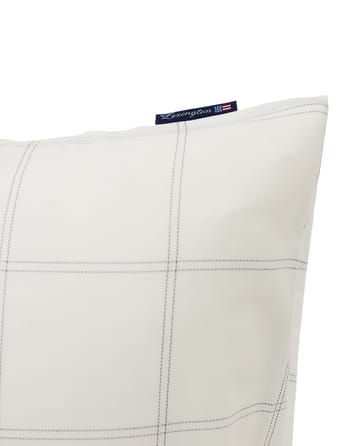 Checked ピローケース cotton-lyocell 50x90 cm - Off white-dark blue - Lexington | レキシントン