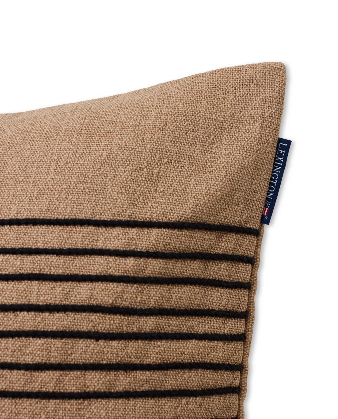 Deco ストライプ コットン キャンバス クッションカバー 50x50 cm, Beige-Grey Lexington | レキシントン