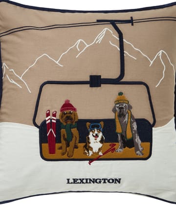 Dog lift eco. コットンツイル クッションカバー 50x50 cm - Beige-white - Lexington | レキシントン