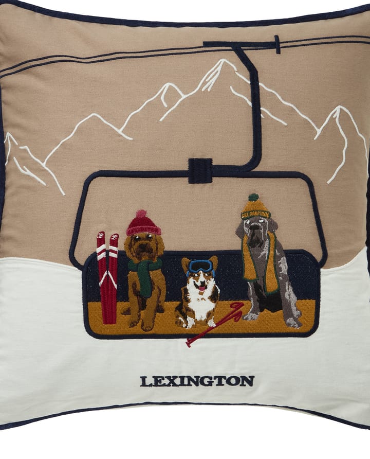 Dog lift eco. コットンツイル クッションカバー 50x50 cm, Beige-white Lexington | レキシントン