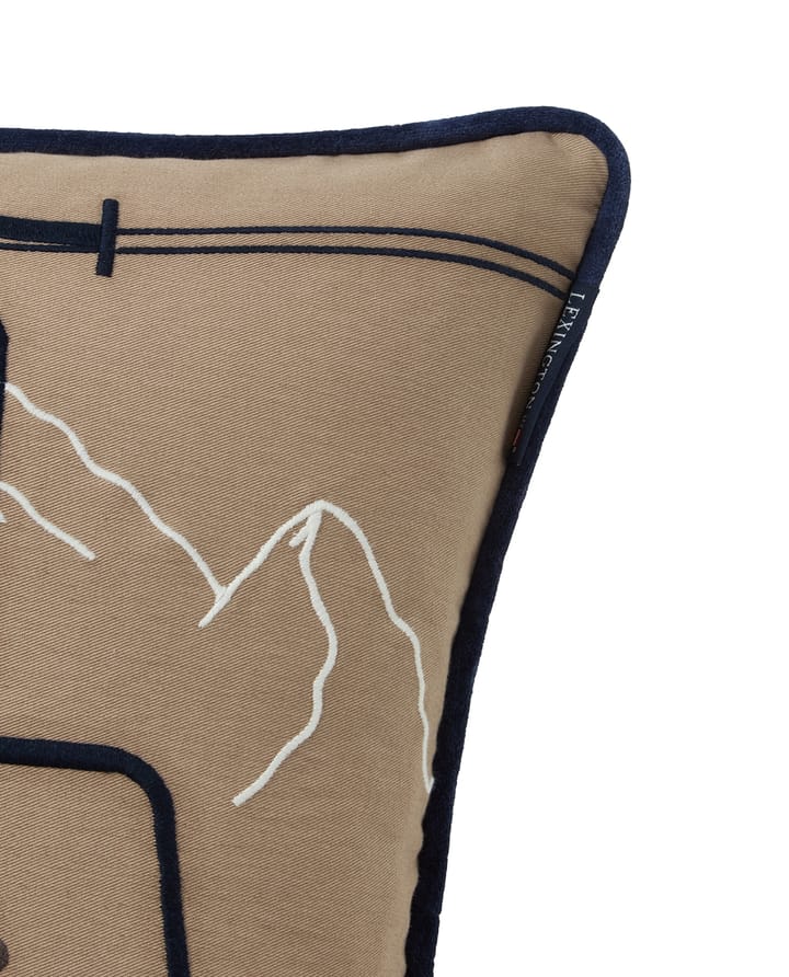 Dog lift eco. コットンツイル クッションカバー 50x50 cm, Beige-white Lexington | レキシントン