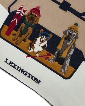 Dog lift eco. コットンツイル クッションカバー 50x50 cm - Beige-white - Lexington | レキシントン