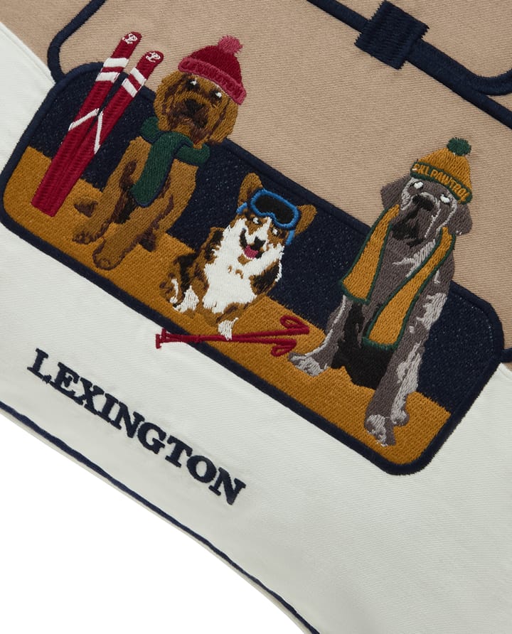 Dog lift eco. コットンツイル クッションカバー 50x50 cm, Beige-white Lexington | レキシントン