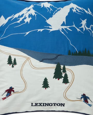 Down hill eco. コットンツイル クッションカバー 50x50 cm - Blue-White - Lexington | レキシントン