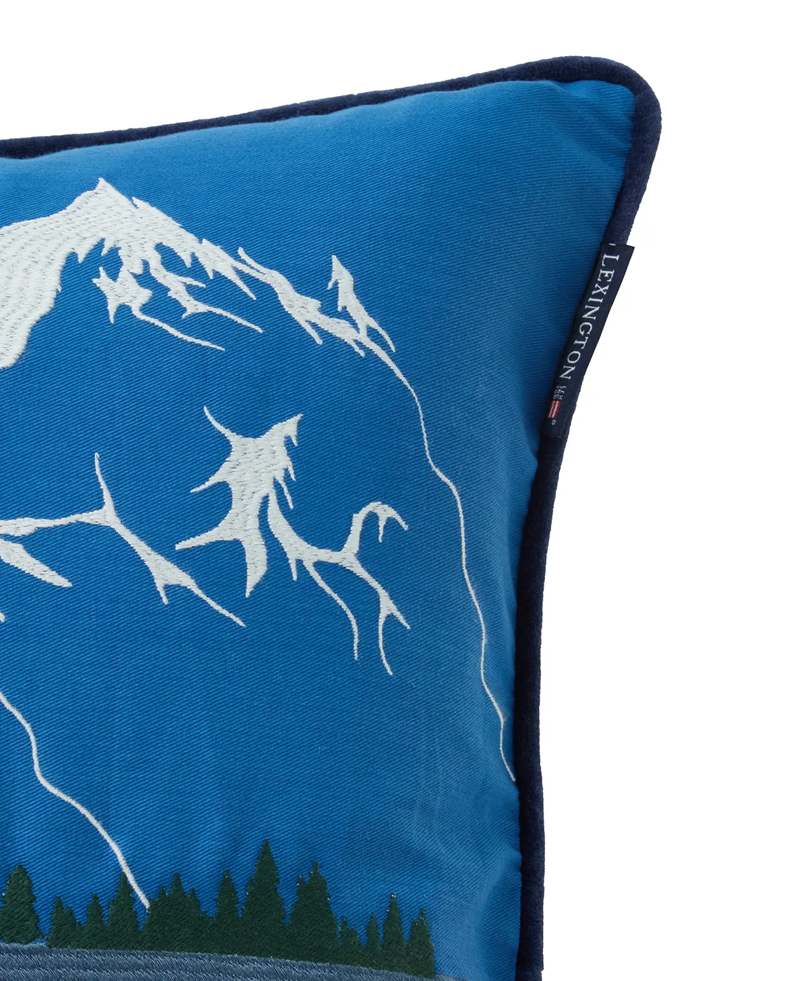 Down hill eco. コットンツイル クッションカバー 50x50 cm, Blue-White Lexington | レキシントン