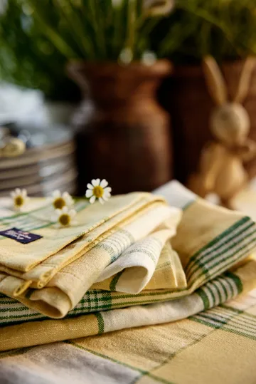 Easter Linen/Cotton テーブルクロス 150x250 cm - Yellow-green - Lexington | レキシントン