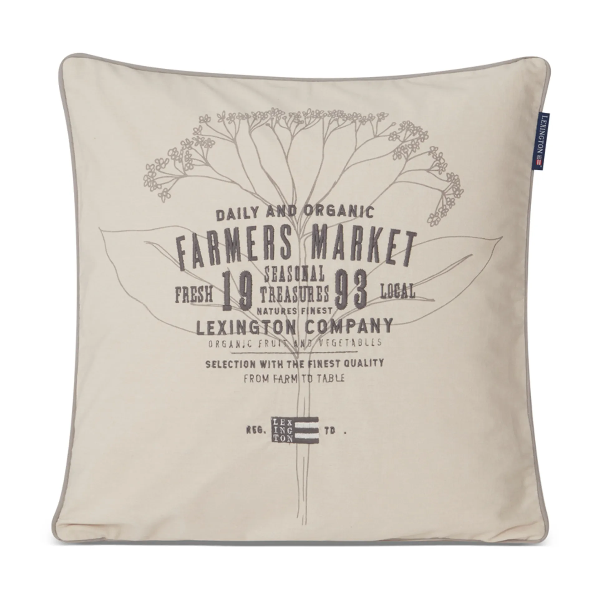 Farmers Market クッションカバー 50x50 cm, Beige Lexington | レキシントン