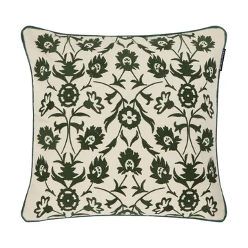 Flower Embroidered Wool Mix クッションカバー 50x50 cm - Light beige-green - Lexington | レキシントン
