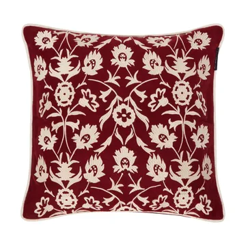 Flower Embroidered Wool Mix クッションカバー 50x50 cm - Red-Light beige - Lexington | レキシントン