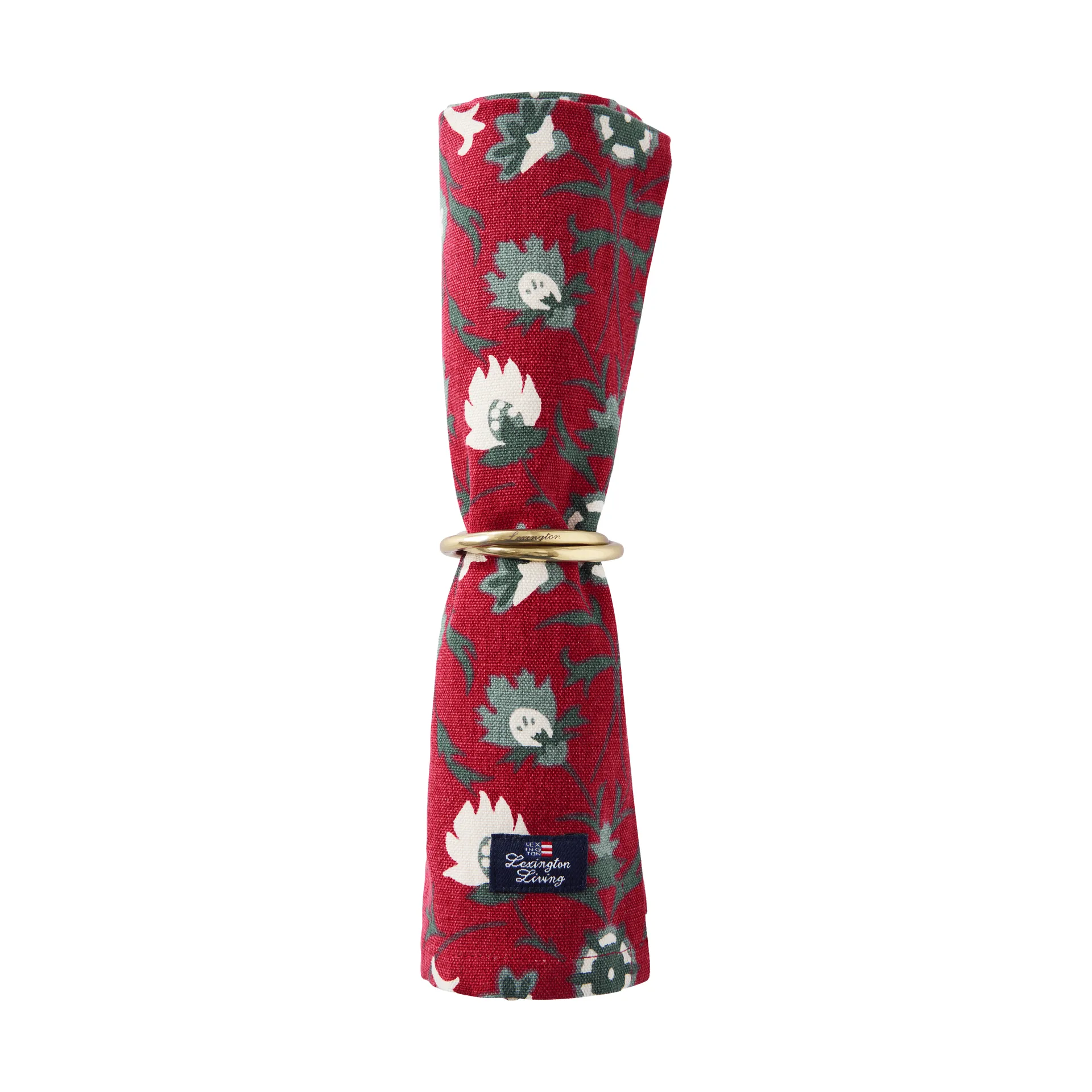 Flower プリント オーガニックコットン ナプキン, Red-beige-green Lexington | レキシントン